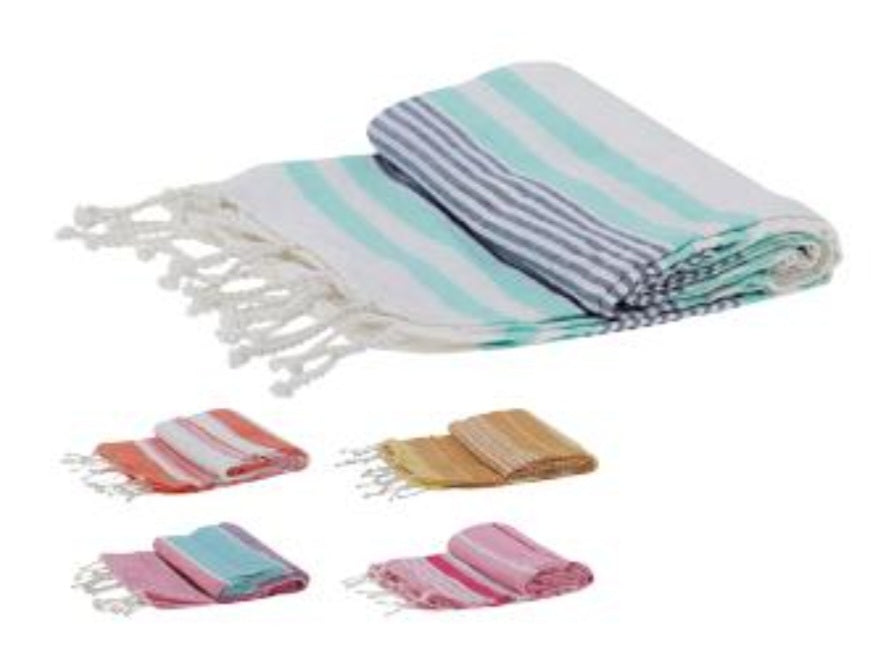 Fouta rayée 70% coton / 30% polyester – 130 x 180 cm