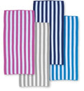 Drap de plage rayé 90 x 170 cm – Microfibre coton & polyester