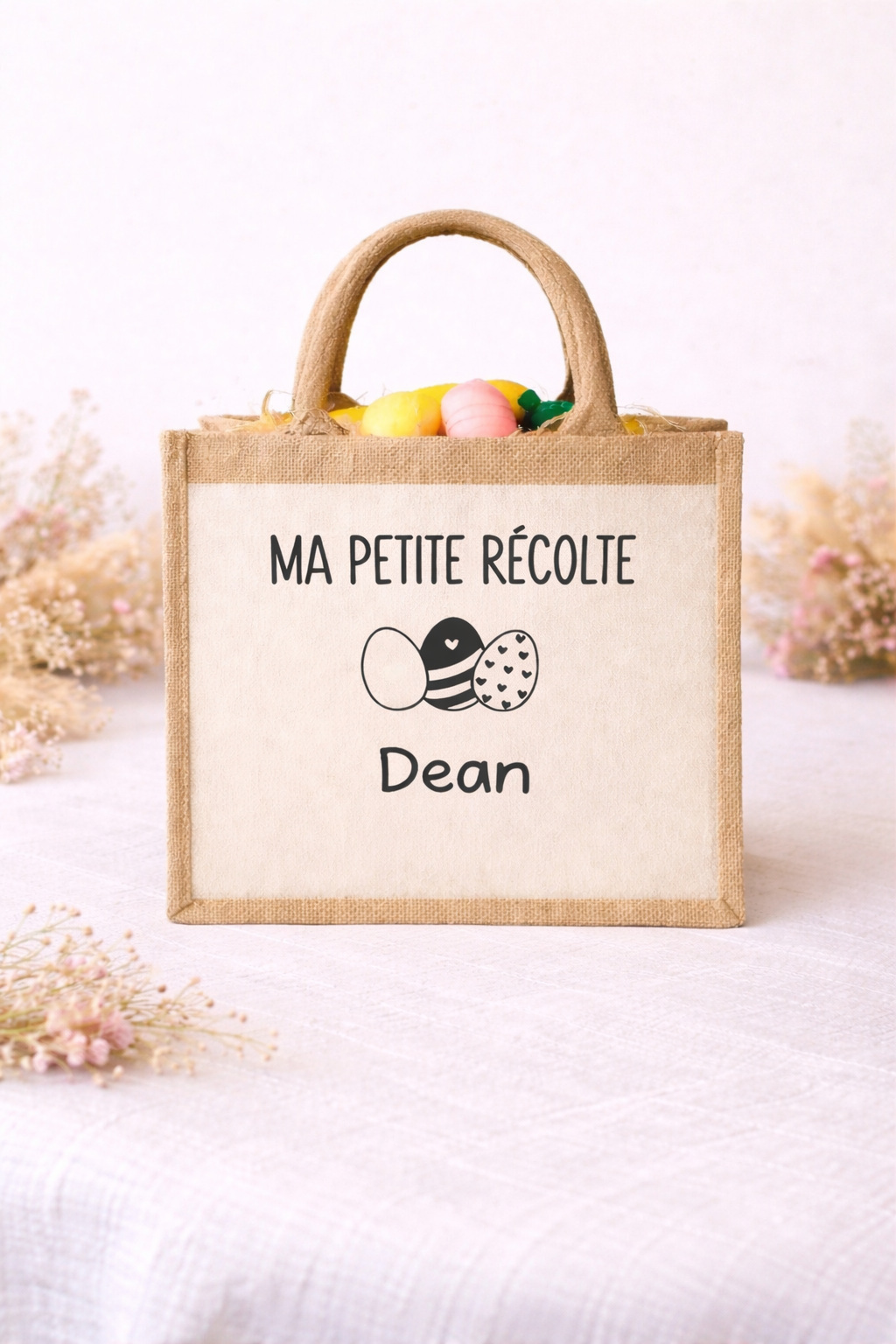 Petit sac personnalisé en jute