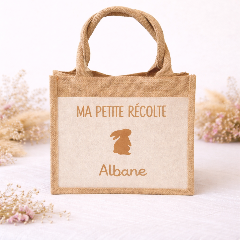 Petit sac personnalisé en jute