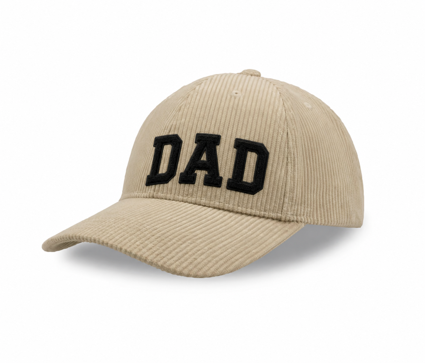 Casquette DAD en velours côtelé beige