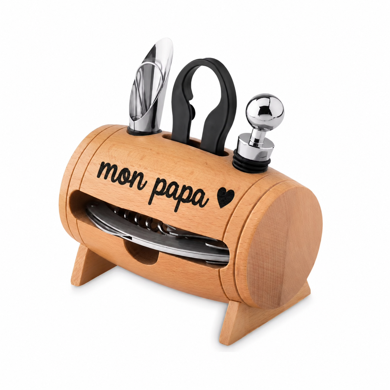 Coffret à vin en bois personnalisé « Mon Papa  »