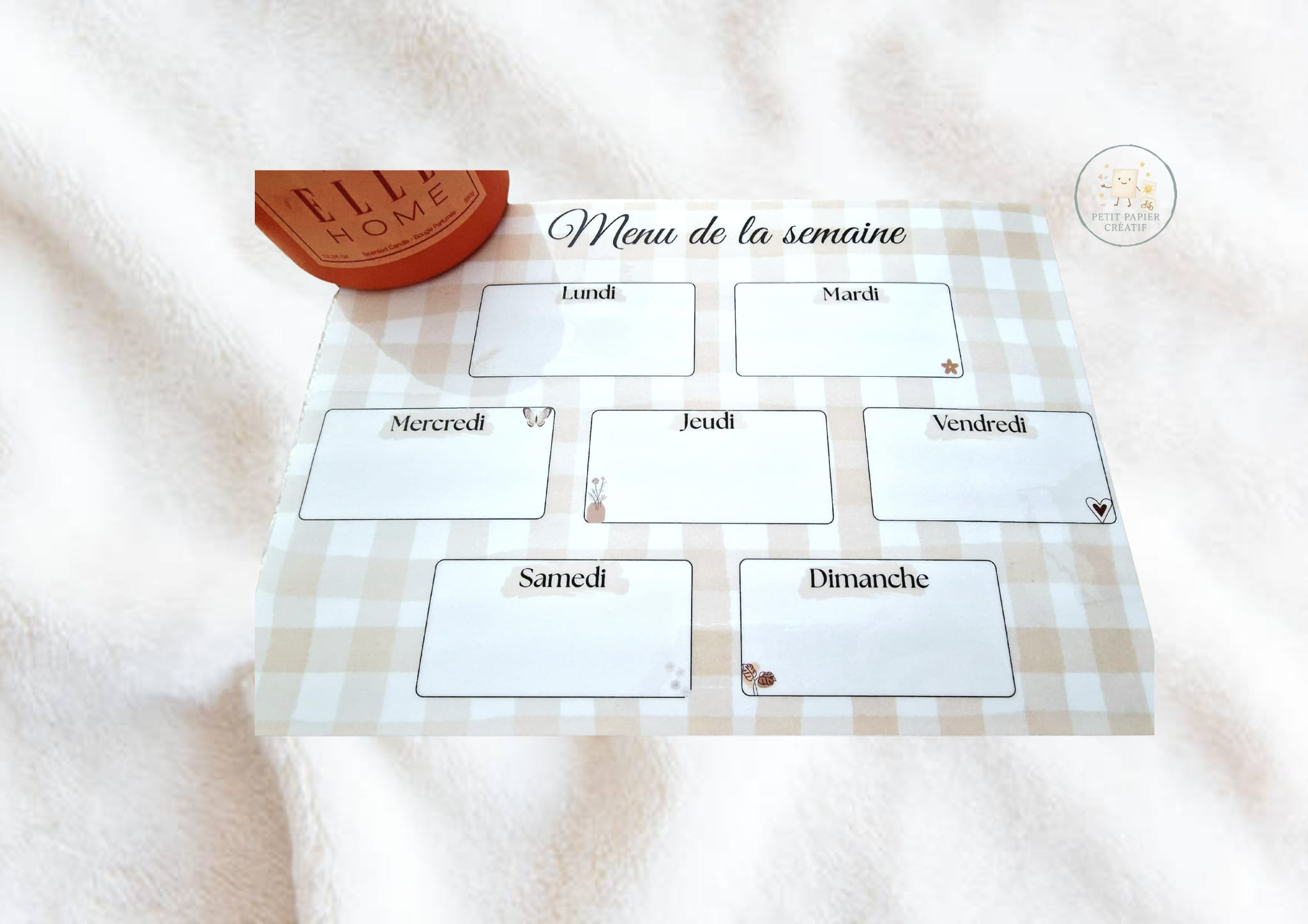 Menu de la semaine